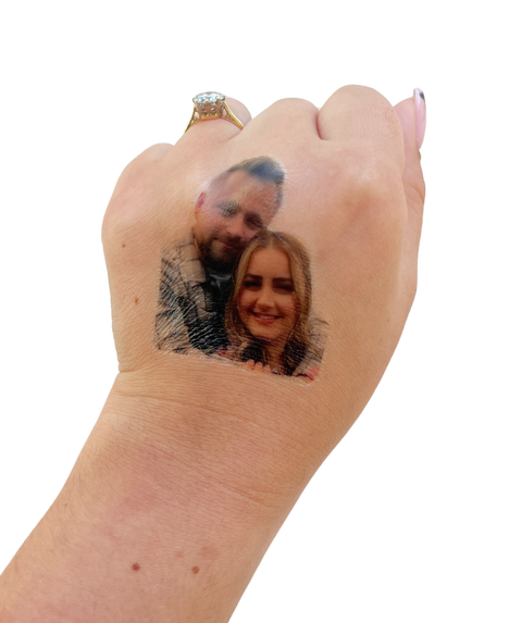 Personalised Photo Temporary Tattoos with Custom Text