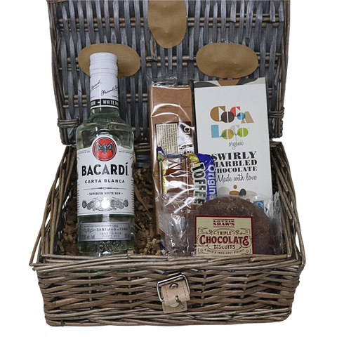 Bacardi 35cl & Treats 10 Inch Hamper