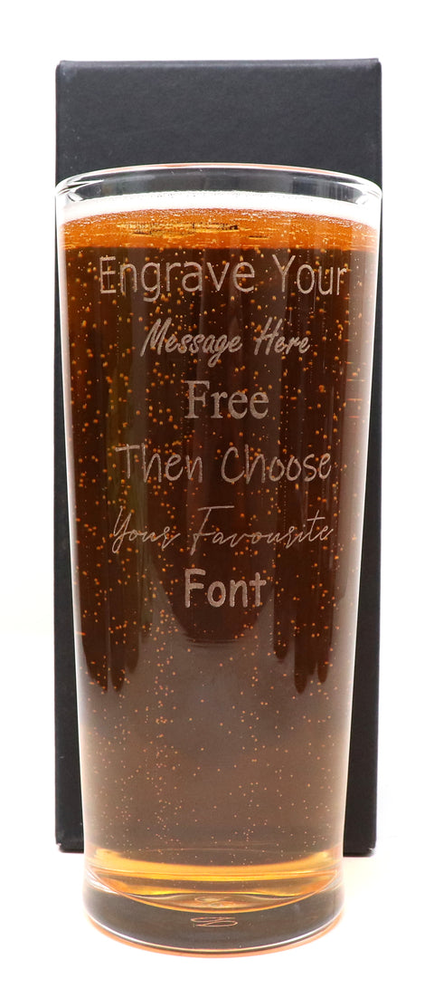 Personalised Pint Glass & 6 Bottles of Hawkstone Beer Gift Set