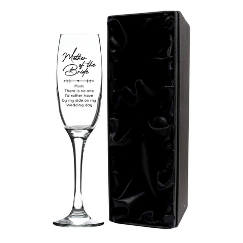 Personalised Fusion Champagne Flute - Mother of the Bride Wedding Design