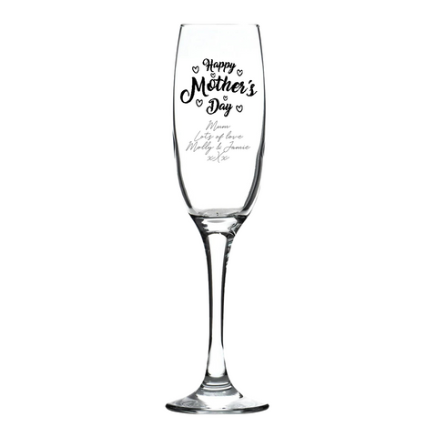 Personalised Fusion Champagne Flute - Mothers Day Design