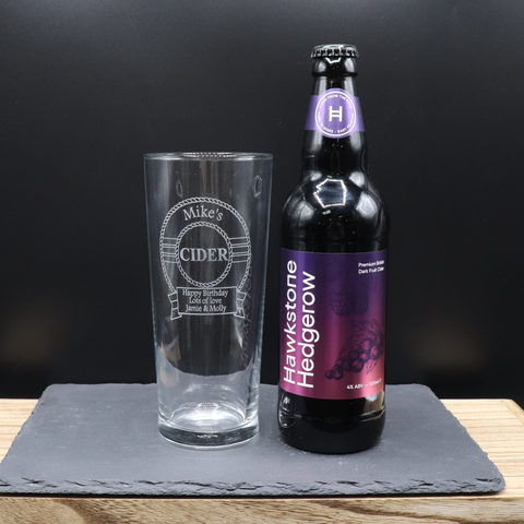 Personalised Pint Glass & Cider Gift Set - Cider Design