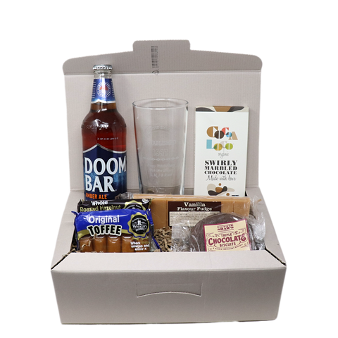 Personalised Established Birthday Pint Glass & Beer Hamper Gift Box