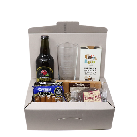 Personalised Established Birthday Pint Glass & Cider Hamper Gift Box