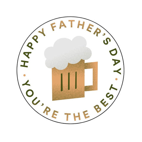 Personalised Father's Day Beer Design Edible Drinks Toppers