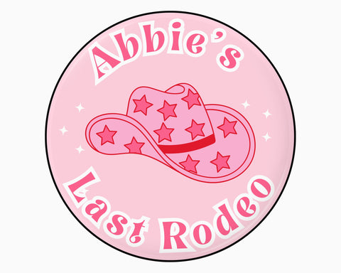 Personalised Last Rodeo Hen Do Design Glossy Adhesive Stickers (Sheet of 24)