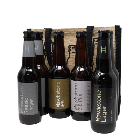 Personalised Pint Glass & 6 Bottles of Hawkstone Beer Gift Set - Beer Design